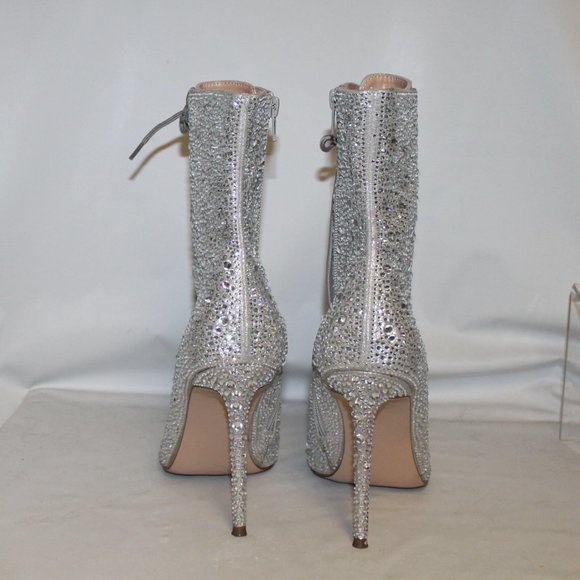 |Steve Madden VALENCY-R RHINESTONES  CRYSTAL Booties Ankle Boot Shoes Heels - Picture 7 of 11